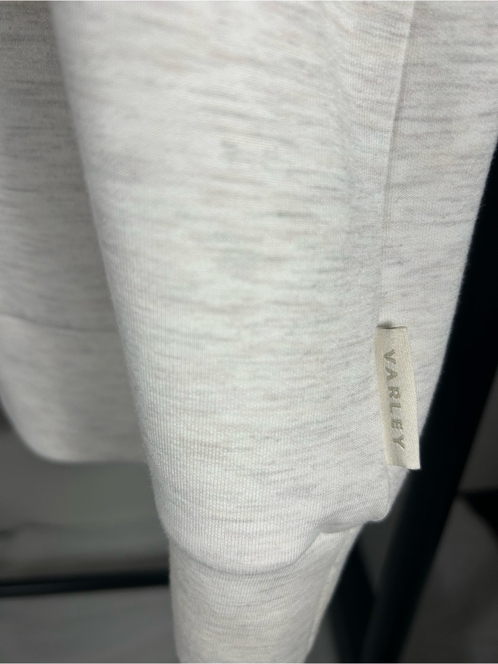 Varley Davidson 1/2 Zip Pullover DoubleSoft Sweatshirt in Ivory Marl Size XL - Picture 7 of 10
